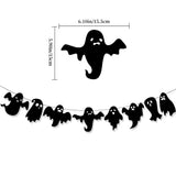 Halloween Spooky Black Ghost Banner