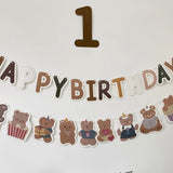 Happy Birthday Bear Card Bunting Banner