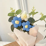 Handmade Knitted Flower Bouquet with Gift Bag and Light