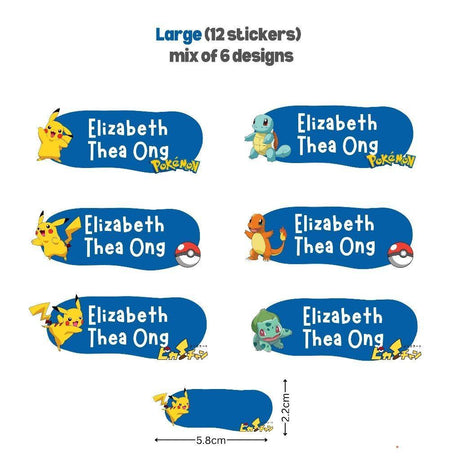 [ Sticker ] Personalised Waterproof Name Sticker Set