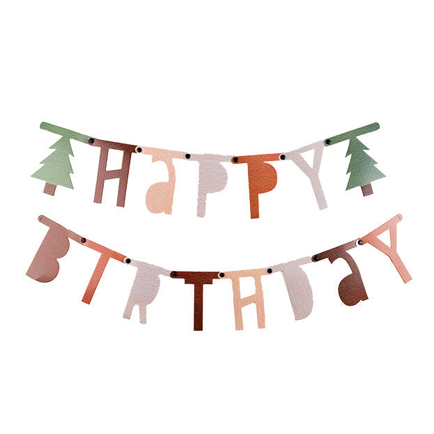 Happy Birthday Clip Banner - Christmas Tree