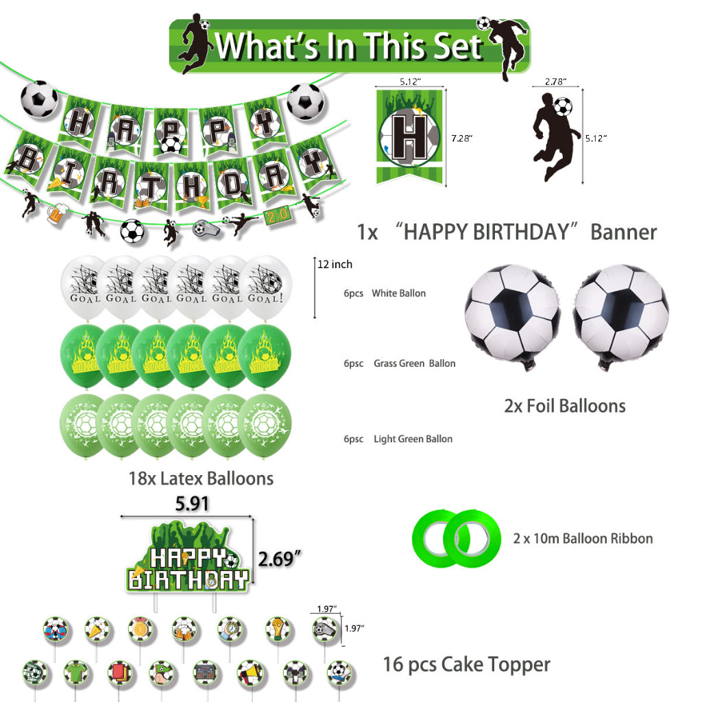 Soccer Balloon Birthday Pack