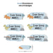 [ Sticker ] Personalised Waterproof Name Sticker Set
