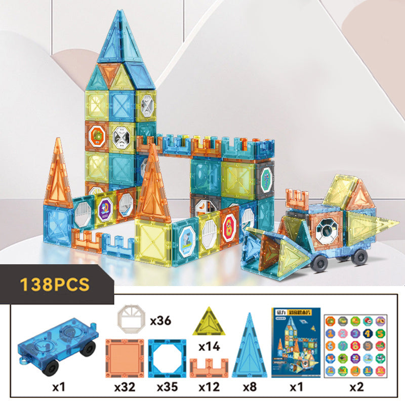 Colorful Magnetic Tiles Building Blocks