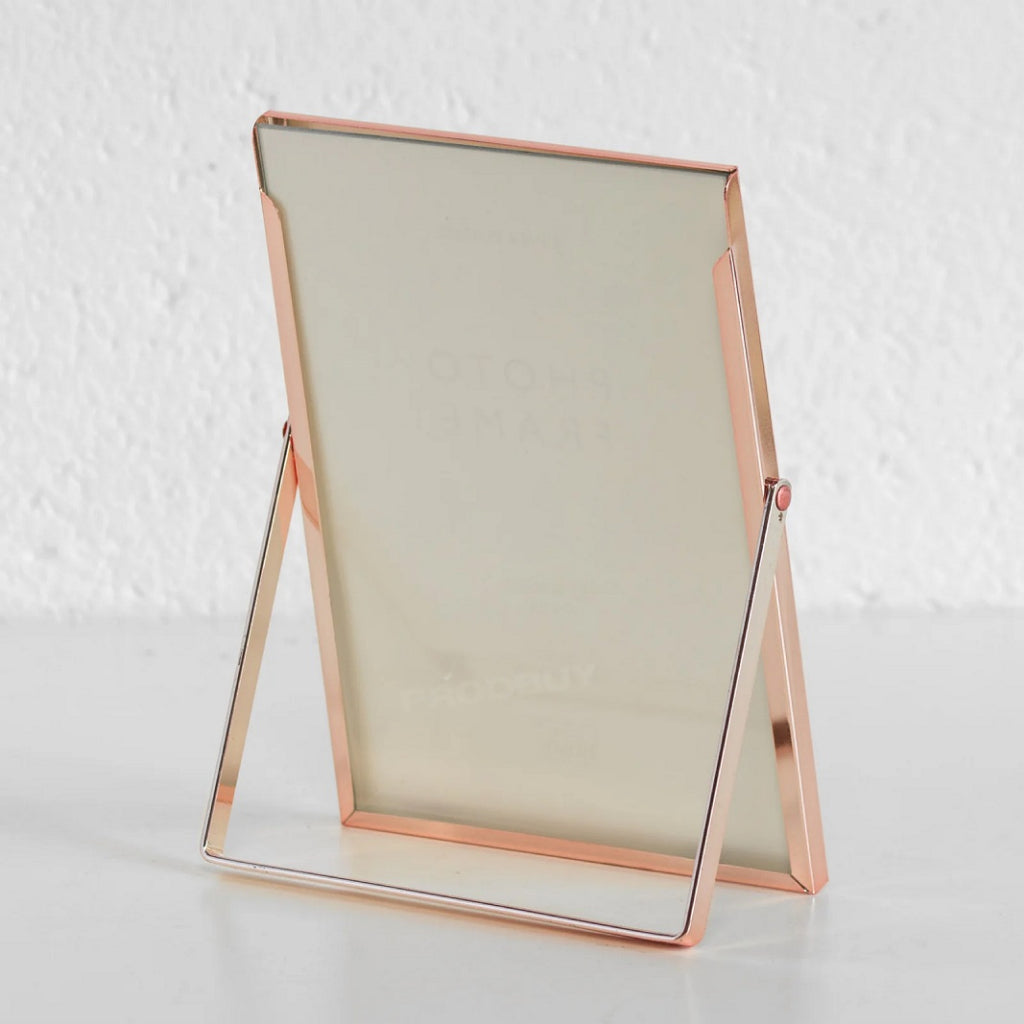 Rose Gold Metal Glass Photo Frames