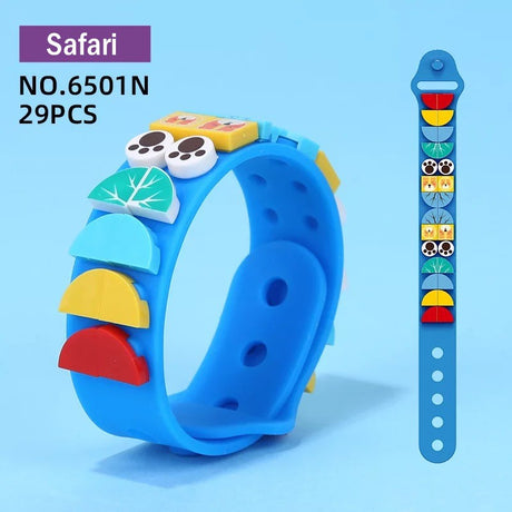 [SG seller] Christmas DIY Dots Bricks Kids Block Bracelet Wristband party goodie bag gift