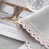 Japanese Style Cotton Linen Table Cloth - Beige