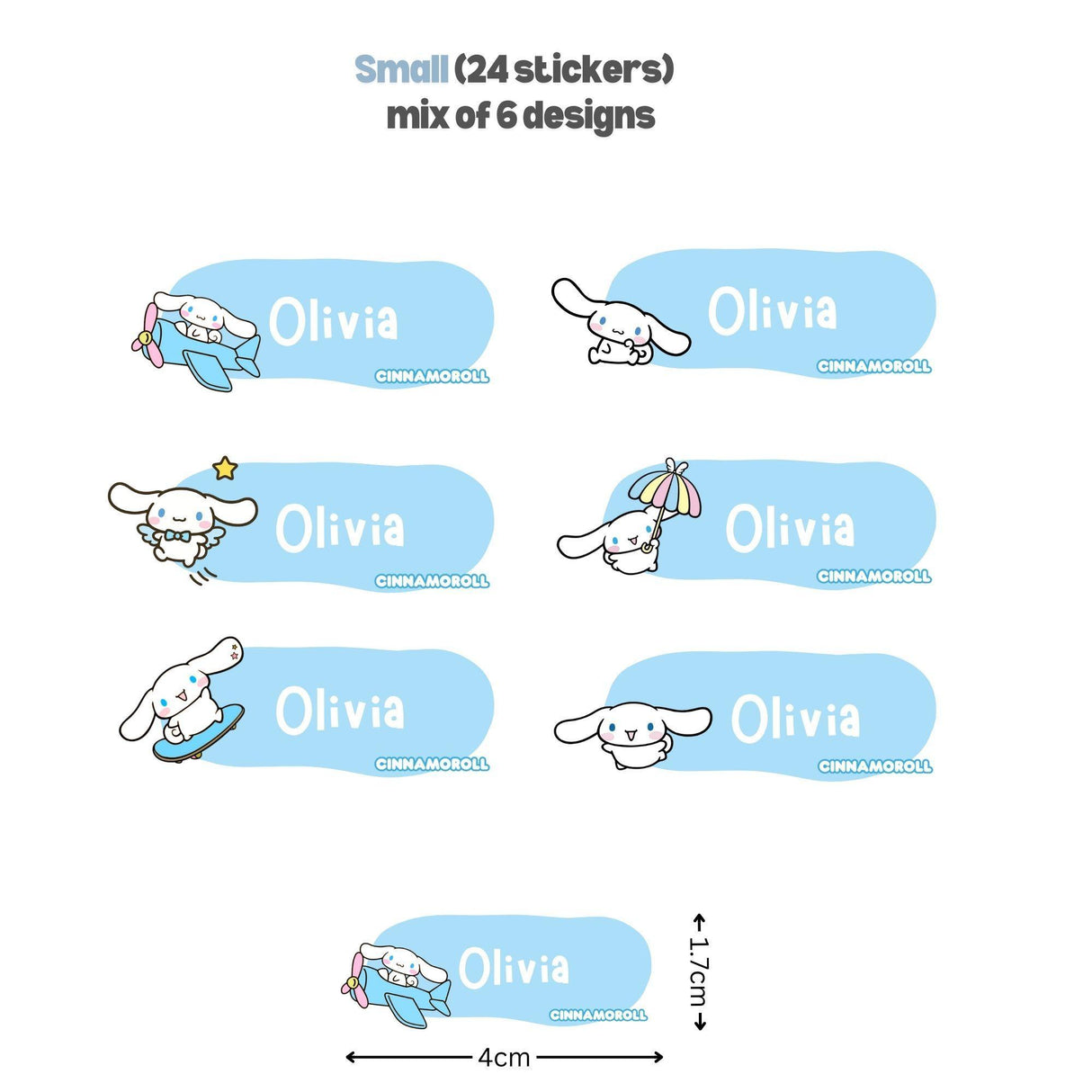 [ Sticker ] Personalised Waterproof Name Sticker Set