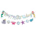 Mermaid Happy Birthday Garland Banner