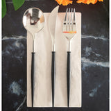 Premium Black Handle Disposable Cutlery Set