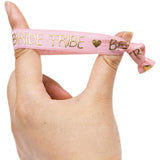 Bride to Be Team Bride Wristband Set - Pink