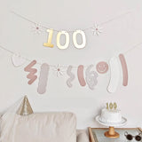 100 Days Birthday Banner with hanging decorations