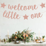 Welcome Little One Star Banner - Rose Gold