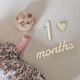 Wooden Photo Props Birthday Day Month Year Week Wall Decoration