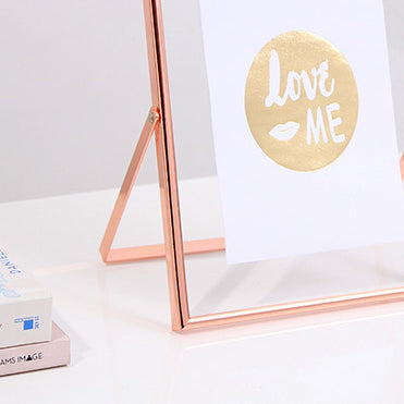 Rose Gold Metal Glass Photo Frames