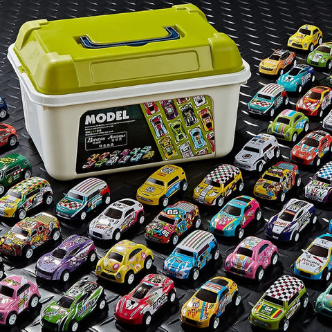 Storage Bucket Alloy Racing Mini Toy Cars