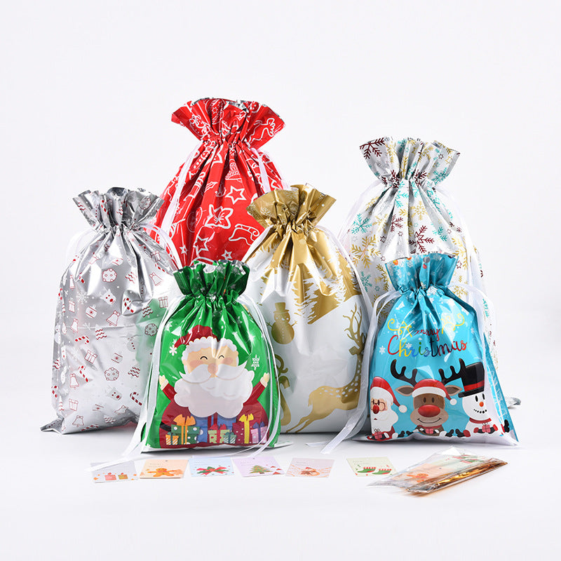 Christmas Gift Drawstring Packaging Bag Goodie