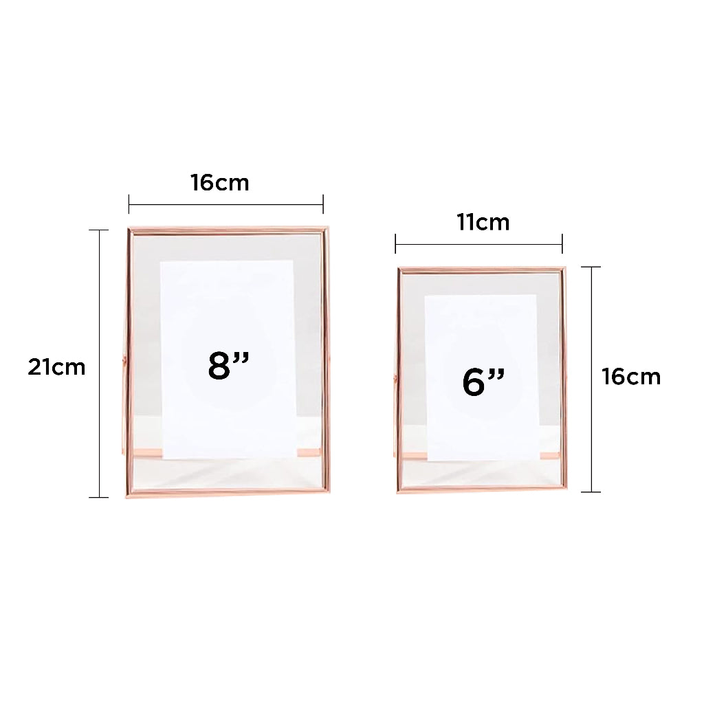 Rose Gold Metal Glass Photo Frames