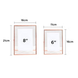 Rose Gold Metal Glass Photo Frames