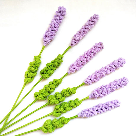 Knitted Woven Lavender Handmade Flower