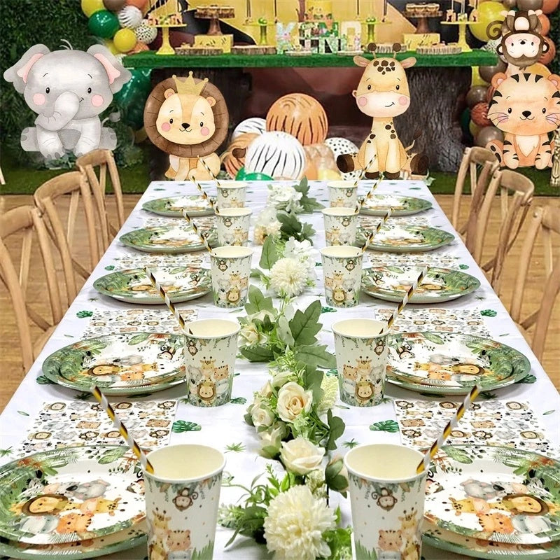 Animal Safari theme party balloon for Happy birthday Party Decoration