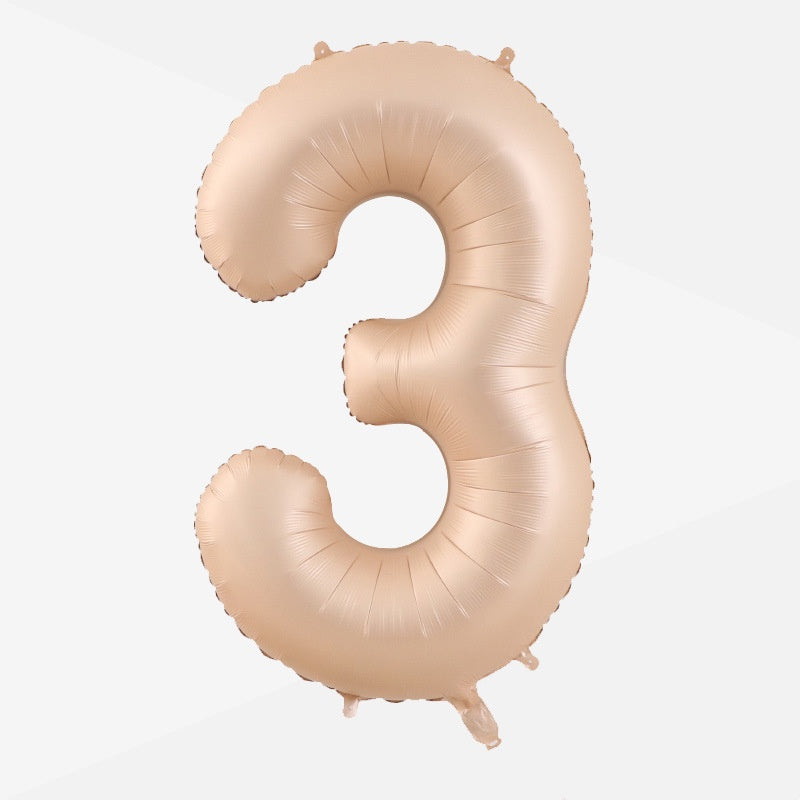 32 inch Caramel Number Foil Balloon