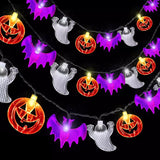 Flat Mixed Ghost Bat Pumpkin Lights