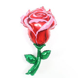 Red Rose Flower Shaped Foil Balloon