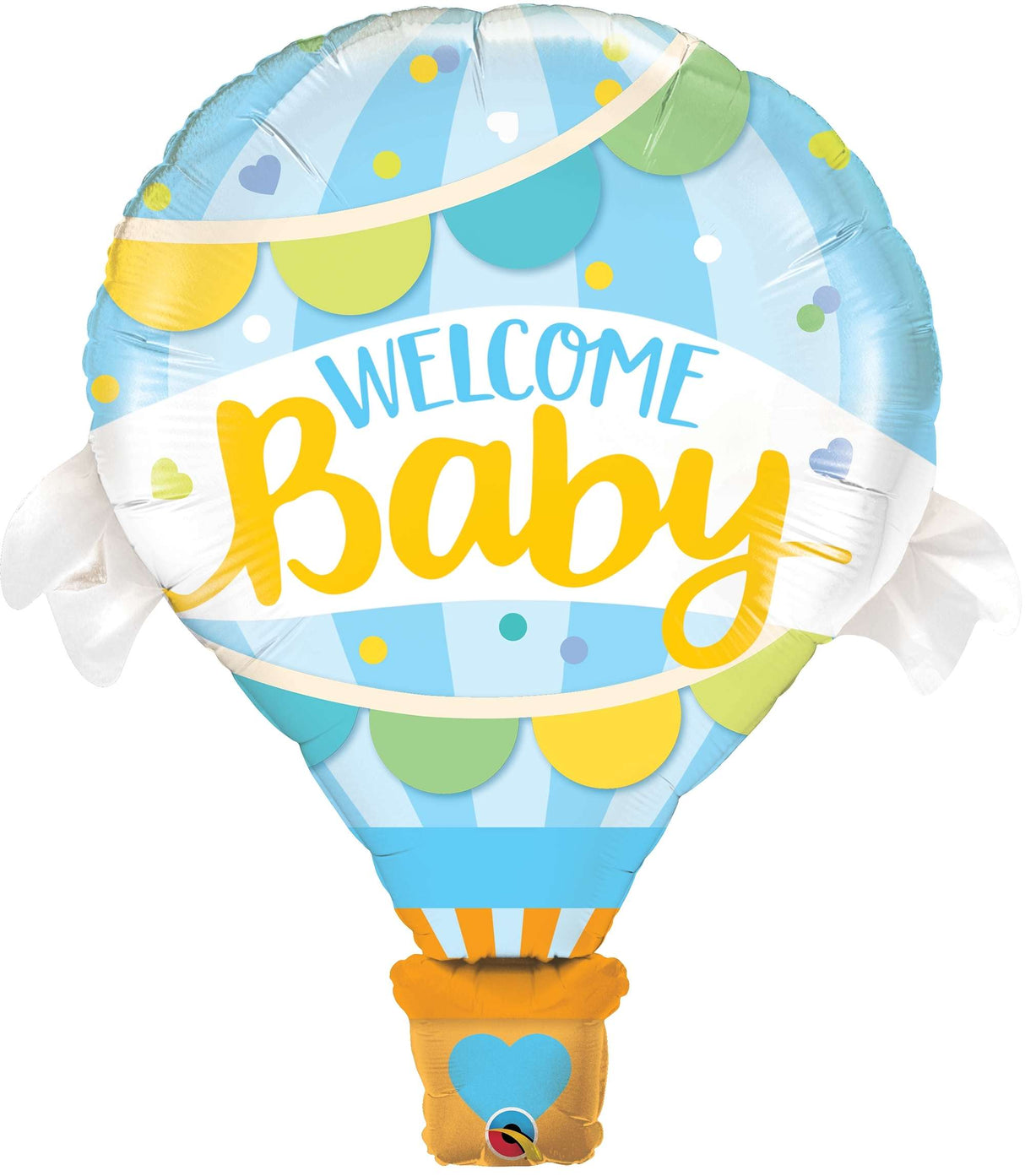 Welcome Hot Air Balloon Foil Balloon - Blue