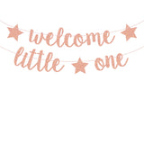 Welcome Little One Star Banner - Rose Gold