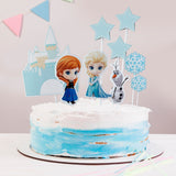 Frozen Snowflake Castle Birthday Cake Cupcake Toppers