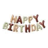 16 inch Happy Birthday Foil Balloon - Caramel+Coffee+Cream