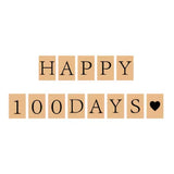 Happy 100 days Paper Banner - Brown