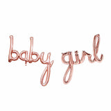 baby girl Word Foil Balloon - Pink