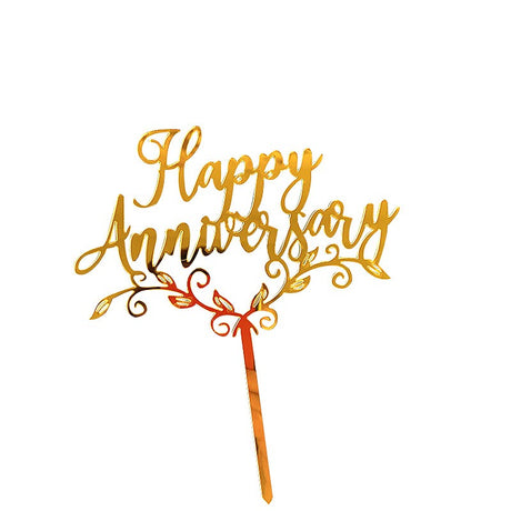 Happy Anniversary Acrylic Cake Topper for anniversary parties cake decoration