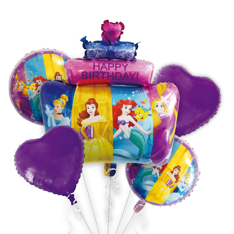Princess Foil Balloon Bouquet Set