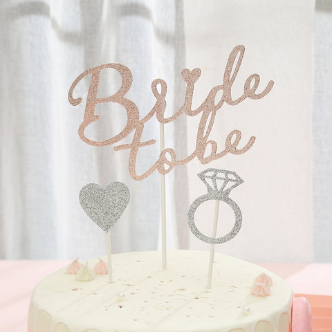 Bride to be 3pcs Topper Set