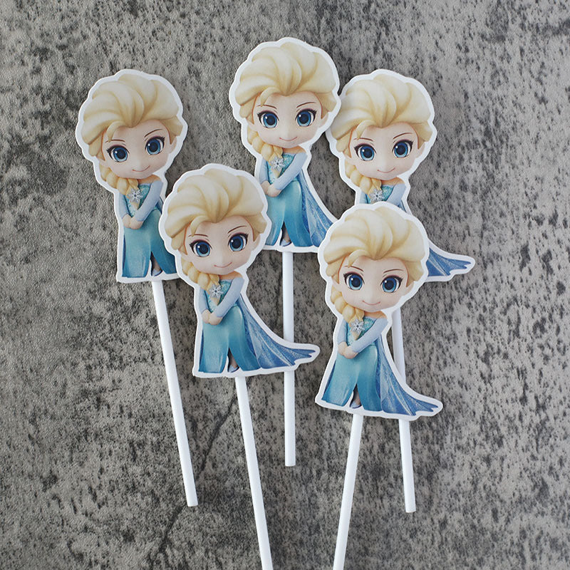 Frozen Snowflake Castle Birthday Cake Cupcake Toppers