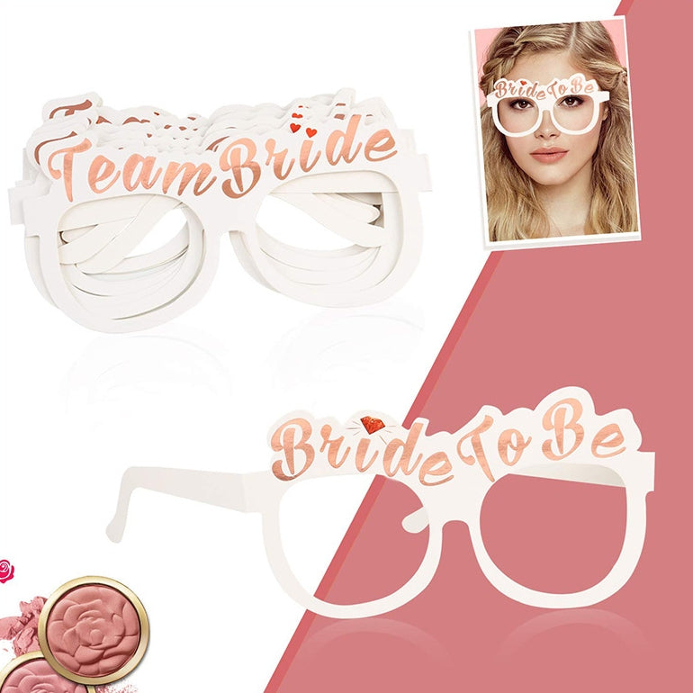 Bride To Be Paper Glasses - Full White Set