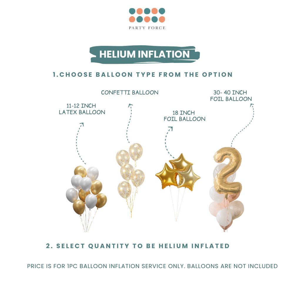 Helium Inflation Top-Up Service (Balloons Not Included)