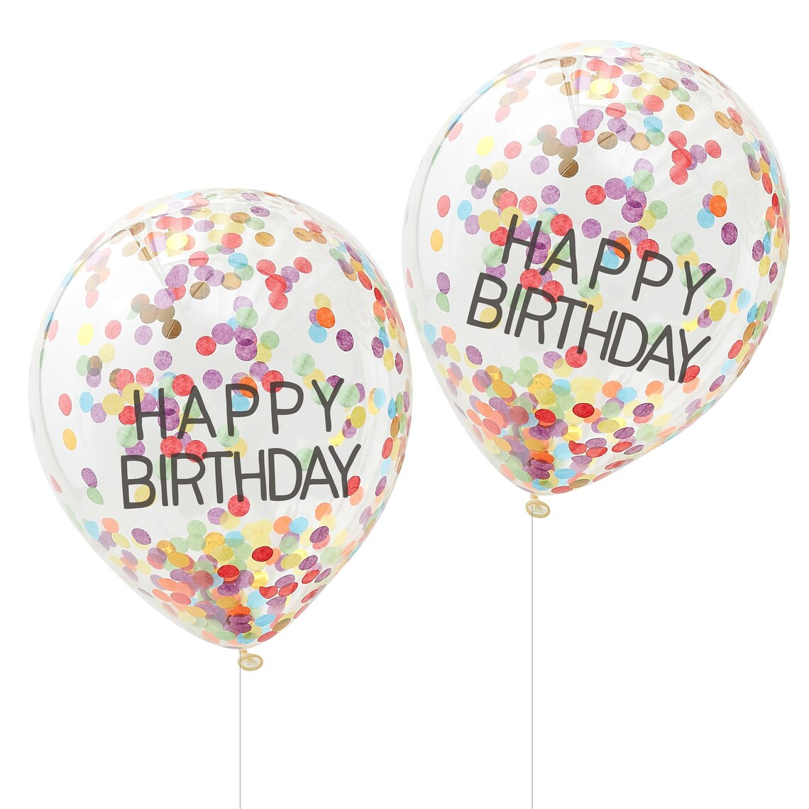 Happy Birthday Confetti Balloon 6pcs per Pack