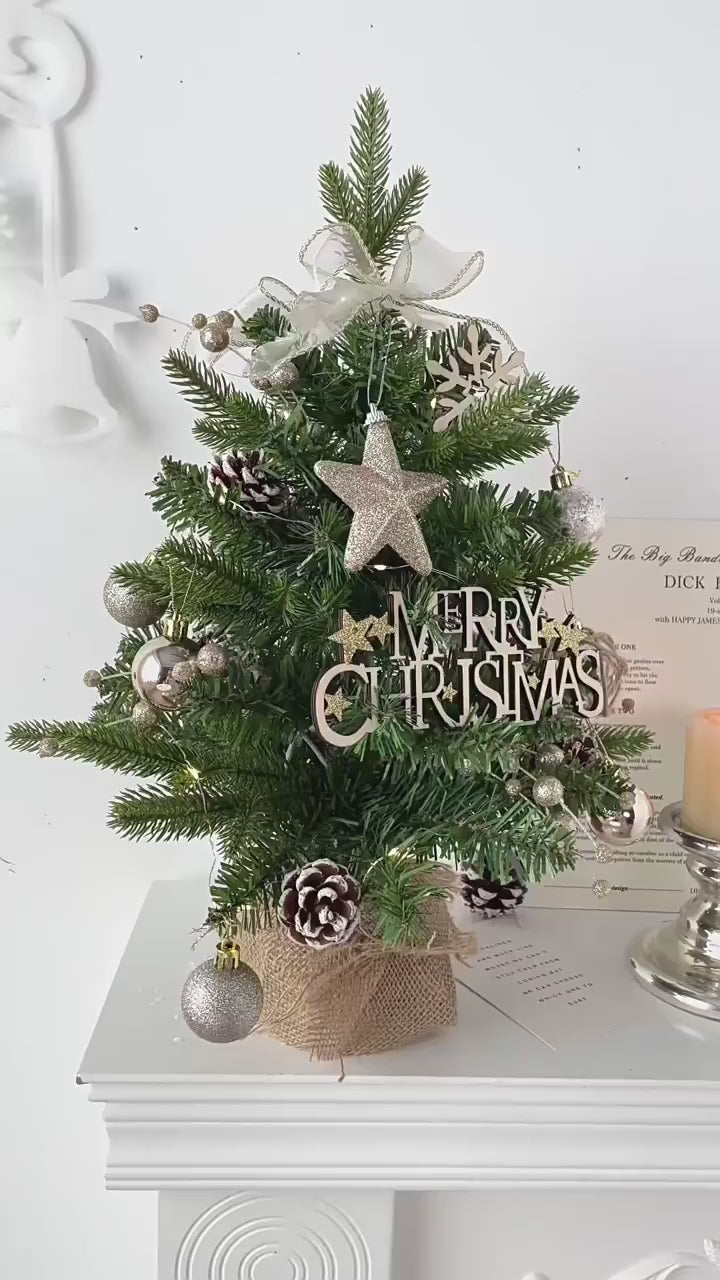 58cm Christmas Tree Rotating Music Box with Ornaments Christmas Decoration Gift