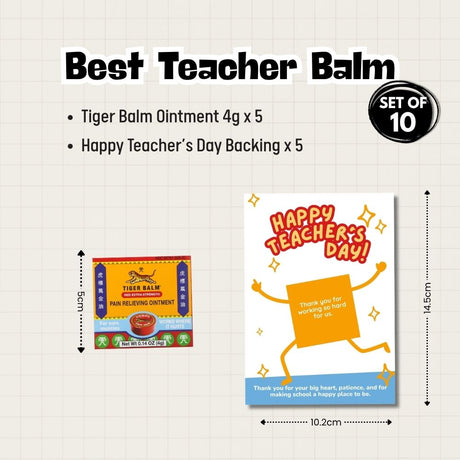 Best Teacher Tiger Balm with Teacher's Day Card