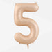 32 inch Caramel Number Foil Balloon