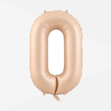 32 inch Caramel Number Foil Balloon