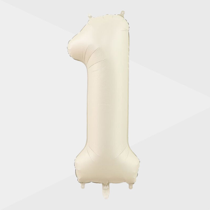 32 inch Cream Number Foil Balloon