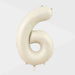 40 inch Cream Giant Number Foil Balloon