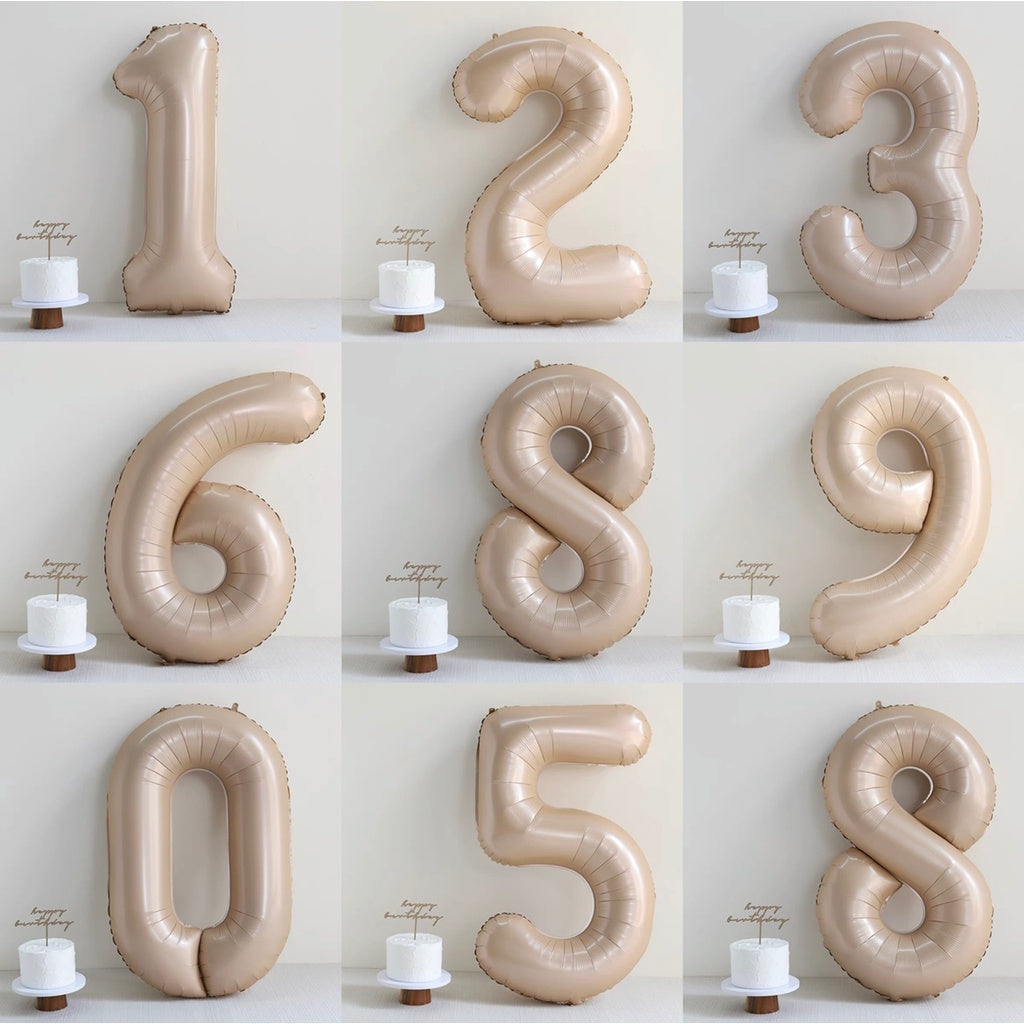 32 inch Caramel Number Foil Balloon