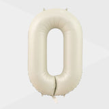 40 inch Cream Giant Number Foil Balloon