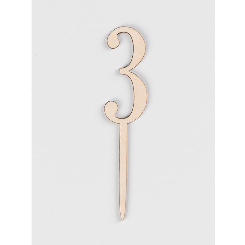 [SG Seller] - Birthday 100days number wooden cake topper
